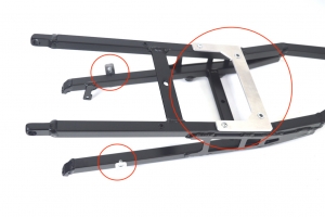 ALU seat support + bracket Right on rear racing frame forzaholers