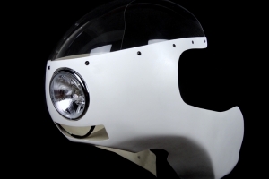 Head lamp-Chrom 4 1/2 inch - preview in fairing Ducati Imola