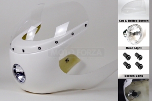 SET - Fairing with drilled screen, head ligth with holders, Headlamp 4 3/4 inch