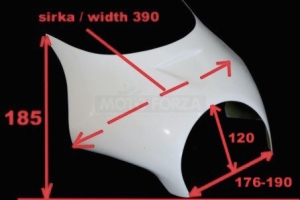 flyscreen mask universal, GFK - dimensions