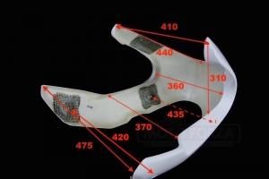 Half fairing Ducati Paul smart-  dimensions