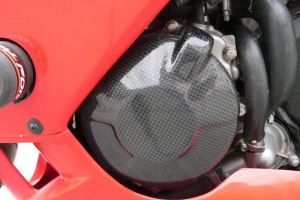 Ignition cover carbon-kevlar on bike