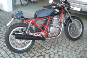 parts Motoforza - Tank version 2 - flat with Monza cap, Seat  on the bike - Honda CB400