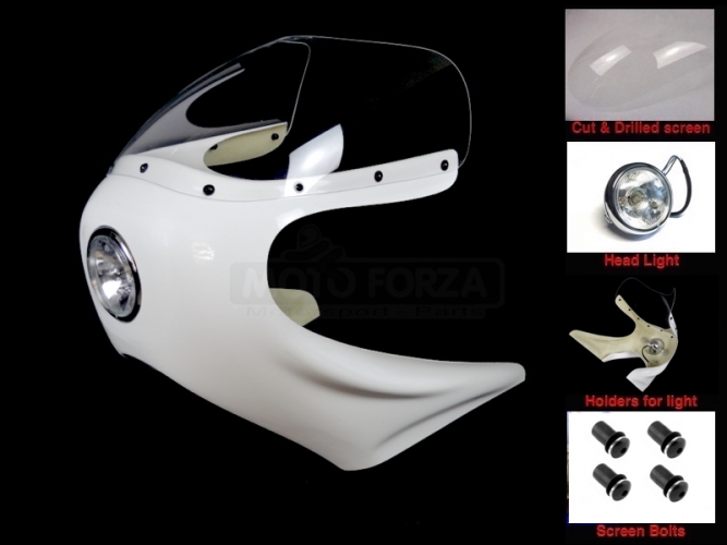 Motoguzzi Lemmas 1-3 / UNI / SET - Upper Fairing with Headlight 4 1/2