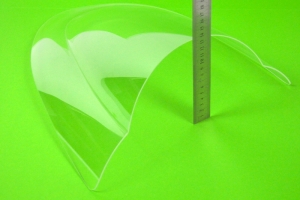 preview after cutting - Screen Windshield UNIVERSAL version 6 - Double Bubble Non cut - clear - dimensions