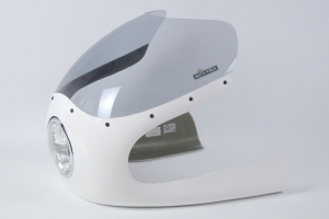 SET - UNI Upper Fairing 350-1000cc - with LED Headlight 5 3/4 Inch, PERFORMANCE -with light smoke windshield - 