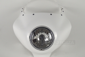 SET - UNI Upper Fairing RD STYLE - preinstalled headlight 5 3/4 inch, headlight holders, cutted and drilled screen, screen bolts
