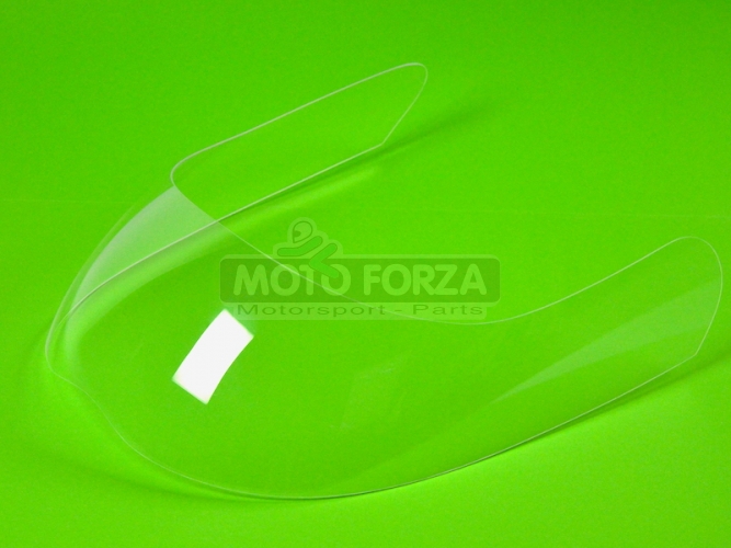 Screen v2  LOW PROFILE for Half Fairing UNI 350-1000cc / BMW R80,90,100 - preview cut - clear