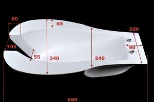 Motoforza Tank MV Agusta 500-750cc Monza cap - dimensions