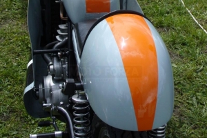MZ  125cc, 1965- Vihur Seat on bike 