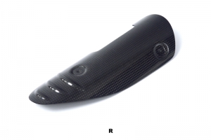 Exhaust protector - Right - Triumph Speed Triple 2005-2010 / Stret Triple 675 2007-2011 - CARBON