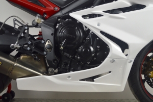 Lower part racing for OEM exhaust,  GRP, Triumph 675 2013-2016 Daytona - parts Motoforza on bike